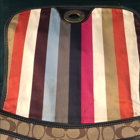 Coach Signature Hobo with Leather Trim - Picture 8 of 11